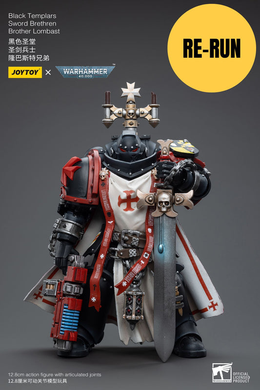 (RE-RUN) Black Templars Sword Brethren Brother Lombast - Warhammer 40K Action Figure By JOYTOY