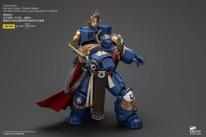 (Stock Reservation) Ultramarines Marneus Calgar, Chapter Master with MKX Gravis Armour and Gauntlets of Ultramar- Warhammer SPACE MARINE II  1/18 Action Figure By JOYTOY