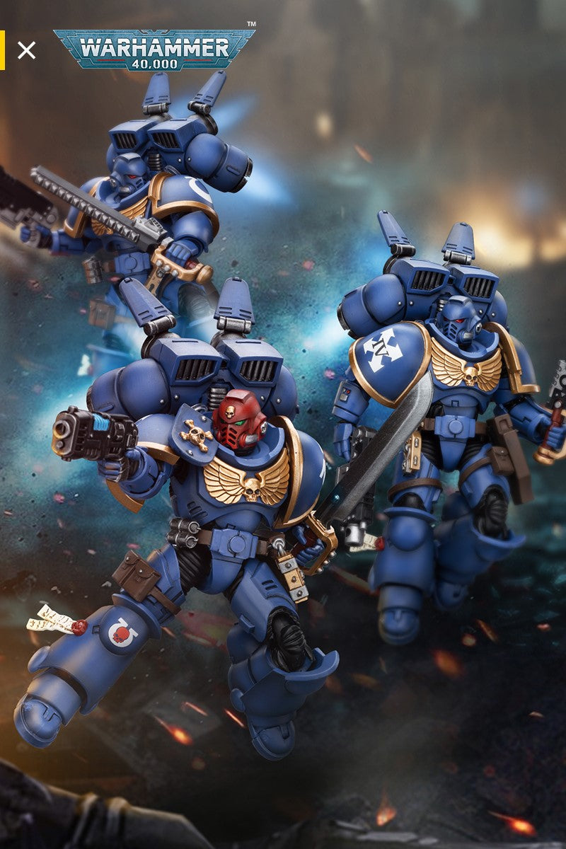 Ultramarines Jump Pack Intercessors Squad  - Warhammer 40K Action Figure By JOYTOY