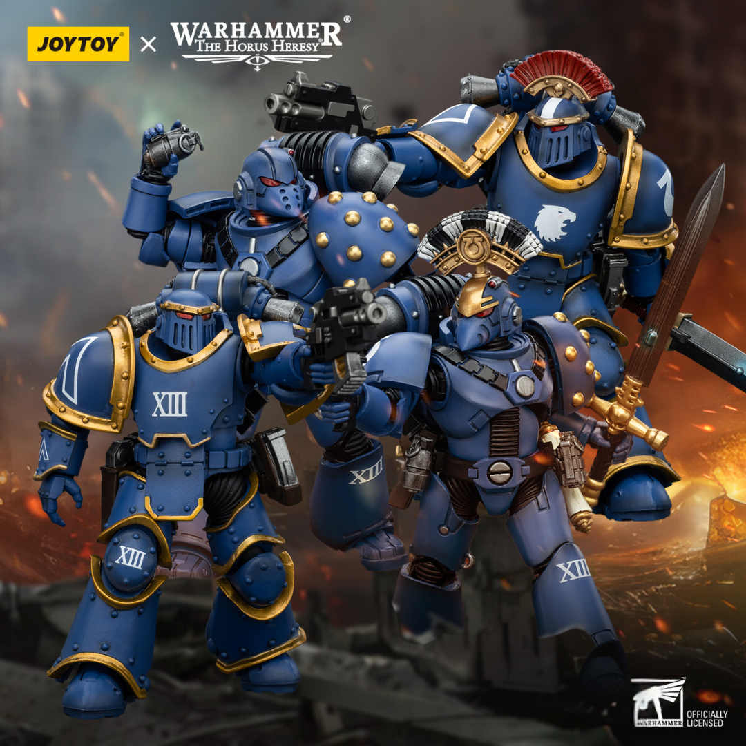 Ultramarines Legion MKIII Tactical Squad Full Set - Warhammer "The Horus Heresy" Action Figure By JOYTOY