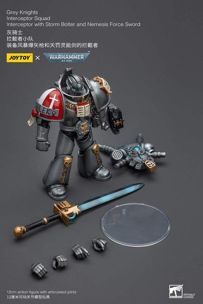 Grey Knights Interceptor Squad Interceptor with Storm Bolter and Nemesis Force Sword - Warhammer 40K Action Figure By JOYTOY