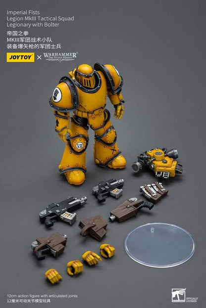 Imperial Fists Legion MkIII Tactical Squad Legionary with Bolter - Warhammer The Horus Heresy Action Figure By JOYTOY