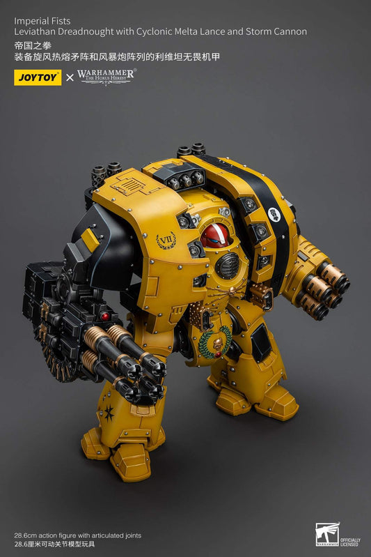 Imperial Fists Leviathan Dreadnought with Cyclonic Melta Lance and Storm Cannon - Warhammer The Horus Heresy Action Figure By JOYTOY