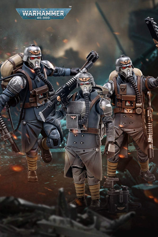 (Deposit) Astra Militarum Death Korps of Krieg Veteran Squad - Warhammer 40K Action Figure By JOYTOY