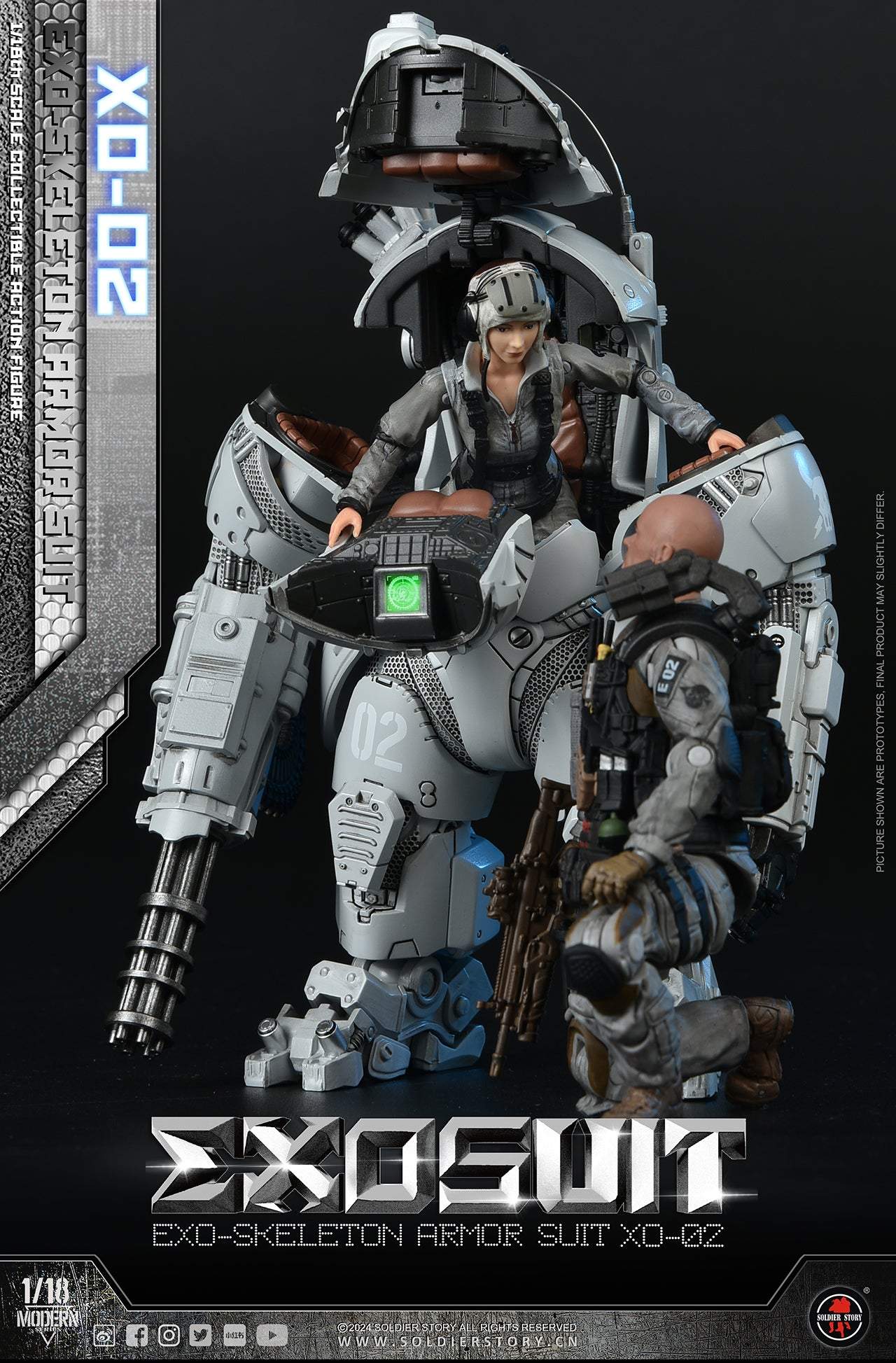 (Deposit) 1/18 Scale EXO-Skeleton Armor Suit XO-02 - Soldier Story