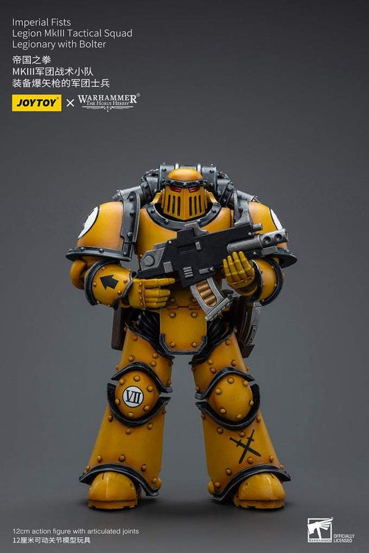 Imperial Fists Legion MkIII Tactical Squad Legionary with Bolter - Warhammer The Horus Heresy Action Figure By JOYTOY