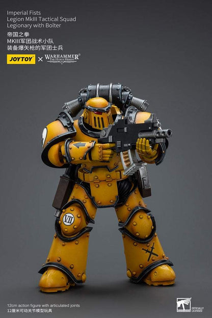 Imperial Fists Legion MkIII Tactical Squad Legionary with Bolter - Warhammer The Horus Heresy Action Figure By JOYTOY