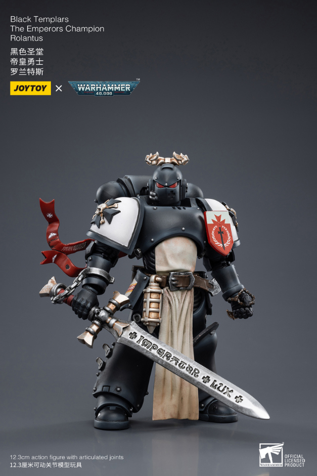 Black Templars The Emperors Champion Rolantus - Warhammer 40K Action Figure By JOYTOY