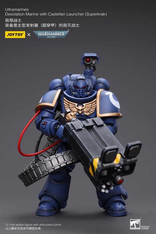 Ultramarines Desolation Marine with Castellan Launcher (Superkrak) - Warhammer 40K Action Figure By JOYTOY