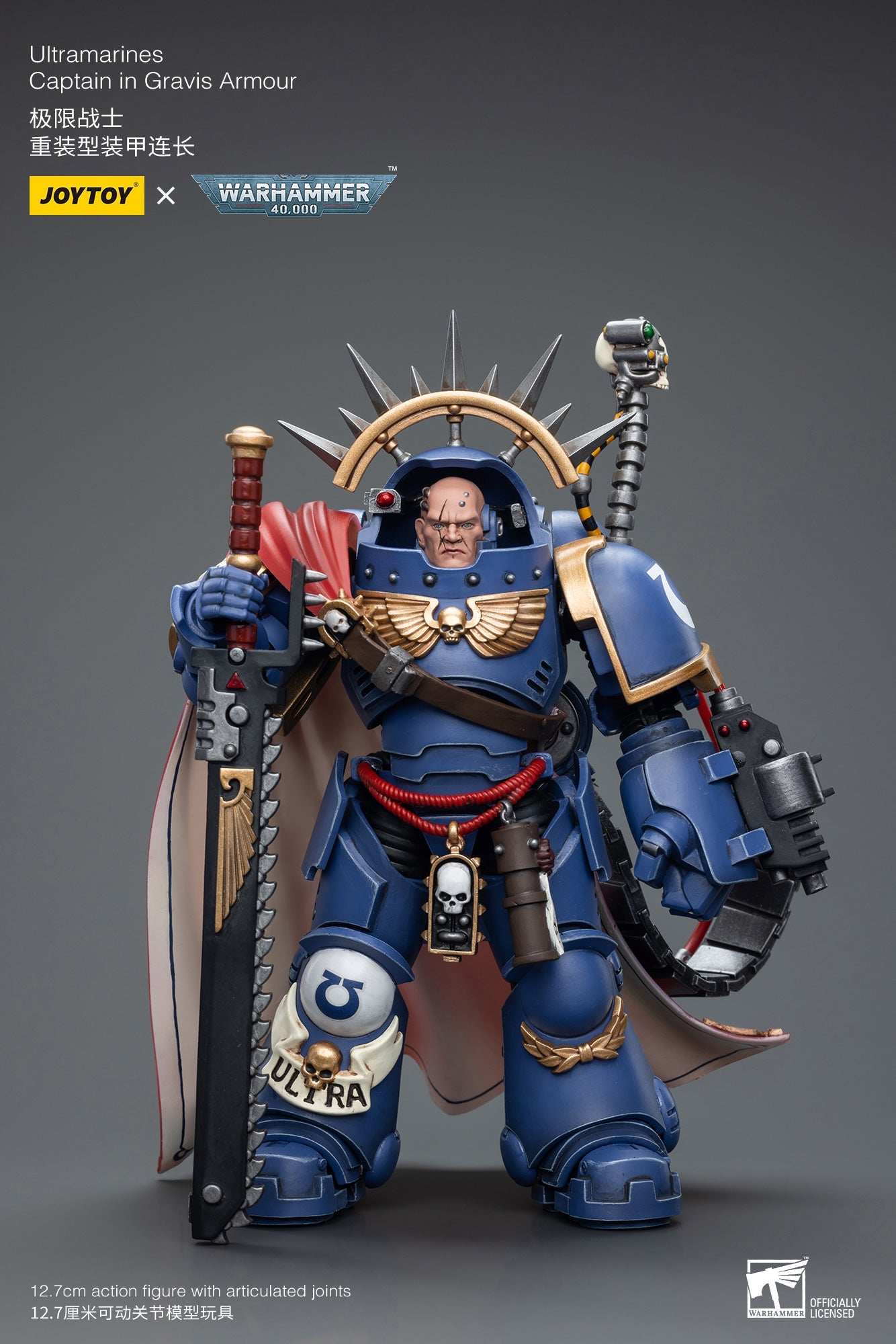 Ultramarines Captain in Gravis Armour - Warhammer 40K Action Figure By JOYTOY