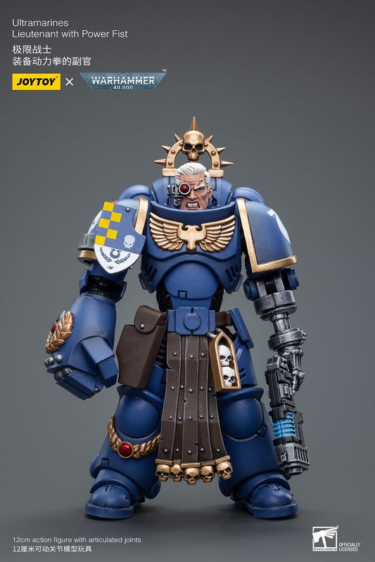 Ultramarines Lieutenant with Power Fist - Warhammer 40K Action Figure By JOYTOY