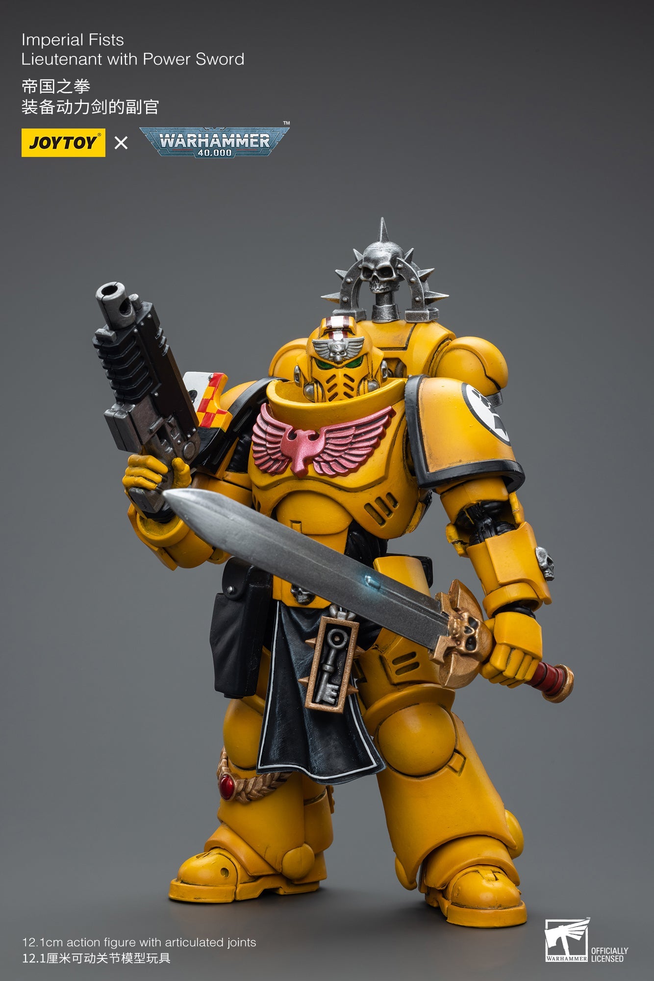 Imperial Fists Lieutenant with Power Sword - Warhammer 40K Action Figure By JOYTOY