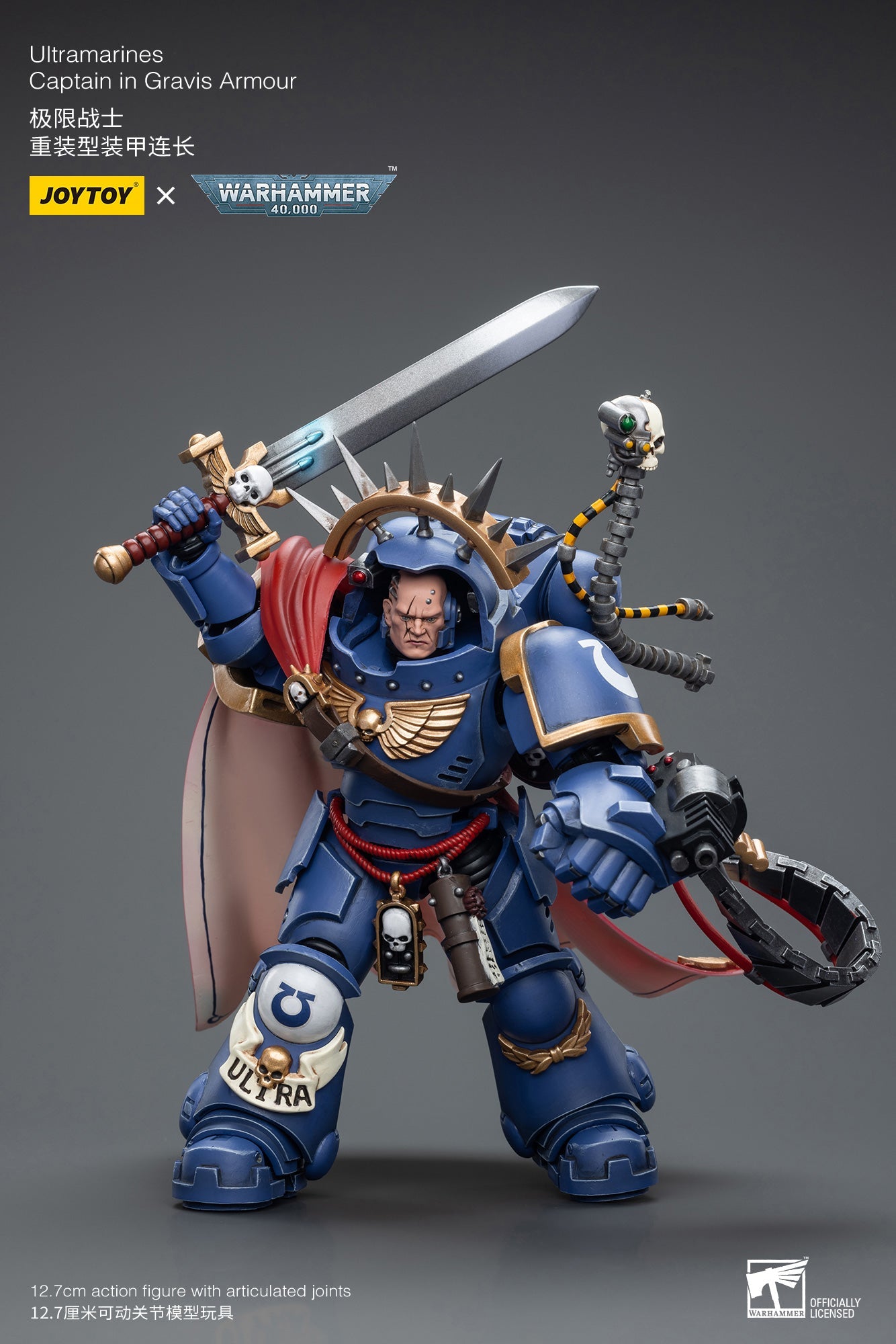 Ultramarines Captain in Gravis Armour - Warhammer 40K Action Figure By JOYTOY