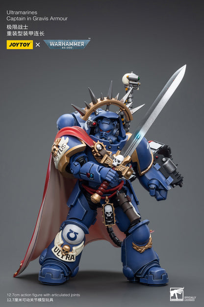 Ultramarines Captain in Gravis Armour - Warhammer 40K Action Figure By JOYTOY