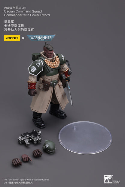Astra Militarum Cadian Command Squad Commander with Power Sword - Warhammer 40K Action Figure By JOYTOY