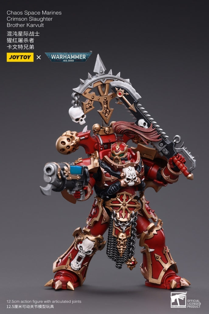 Chaos Space Marines Crimson Slaughter Brother Karvult - Warhammer 40K Action Figure By JOYTOY