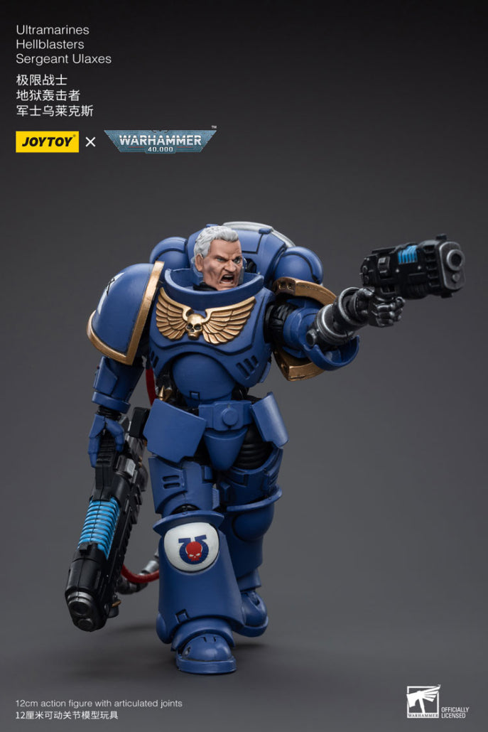 Ultramarines Hellblasters Sergeant Ulaxes - Warhammer 40K Action Figure By JOYTOY