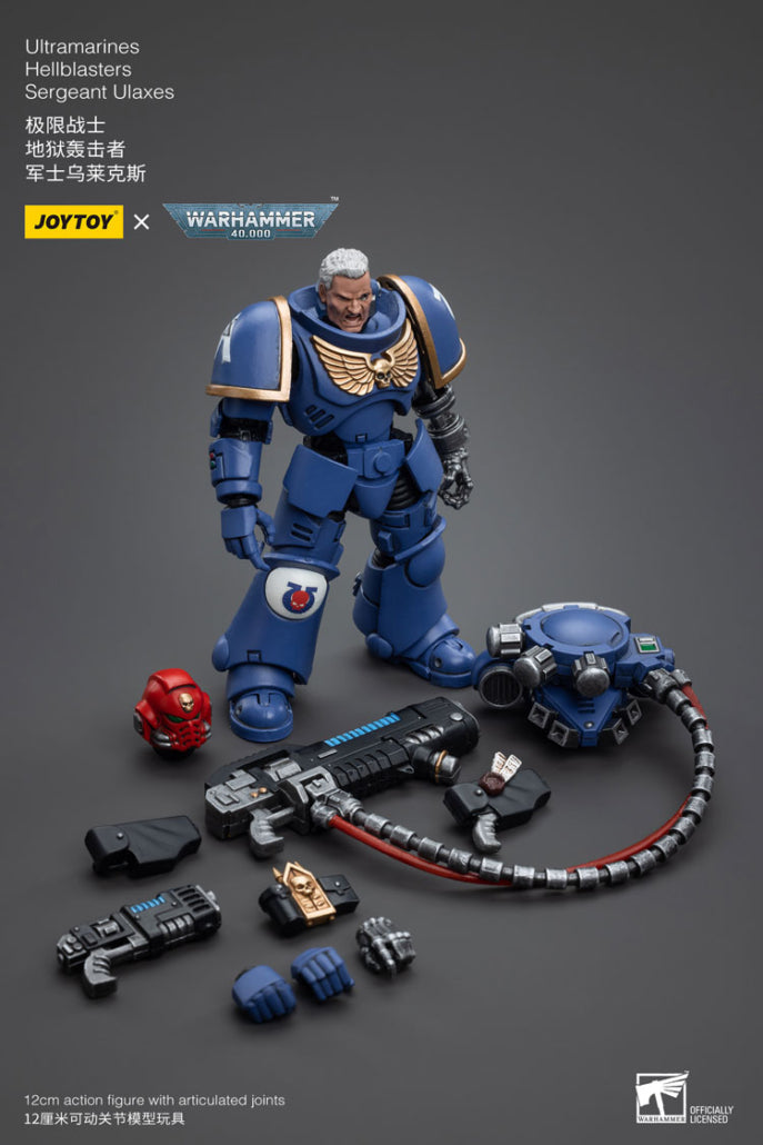 Ultramarines Hellblasters Sergeant Ulaxes - Warhammer 40K Action Figure By JOYTOY