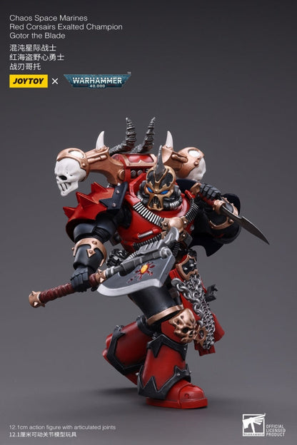 Chaos Space Marines Red Corsairs Exalted Champion Gotor the Blade - Warhammer 40K Action Figure By JOYTOY